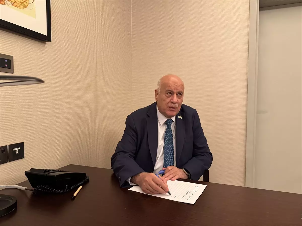 Filistin Futbol Federasyonu ve Olimpik Komitesi Başkanı Cibril Er-Racub, AA'ya konuştu Açıklaması