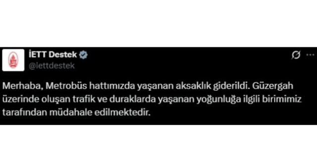 Metrobüs kaza mı yaptı? SON DAKİKA! 11 Kasım Metrobüs güzergahında kaza mı oldu? Metrobüs neden gelmiyor?