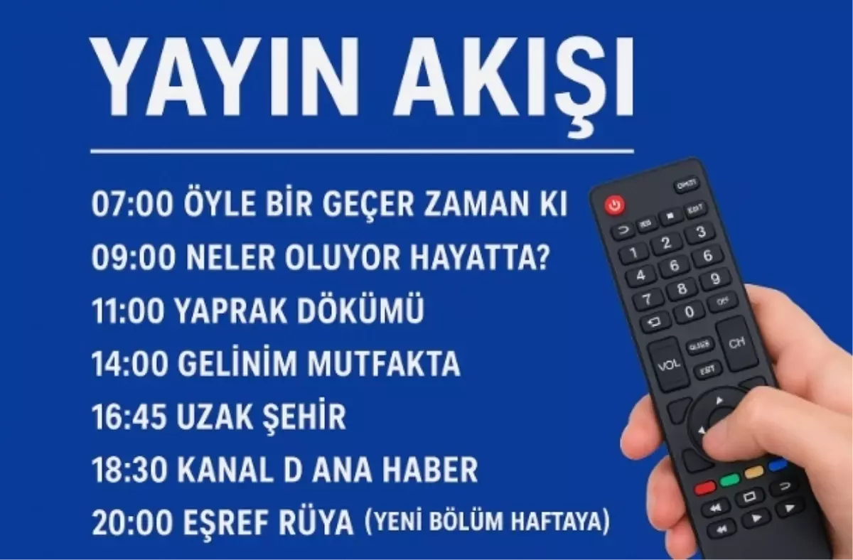 Kanal D yayın akışı, 12 Kazım Çarşamba hangi diziler var?