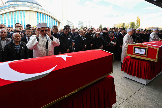 Turkey bids farewell to its martyrs! State officials at the ceremony in Ankara