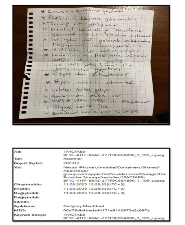 İmamoğlu'nun danışmanı Necati Özkan'ın telefonundan çıkan not ortalığı fena karıştıracak 3 imamoglu nun danismani necati ozkan in 19256769 4359 m