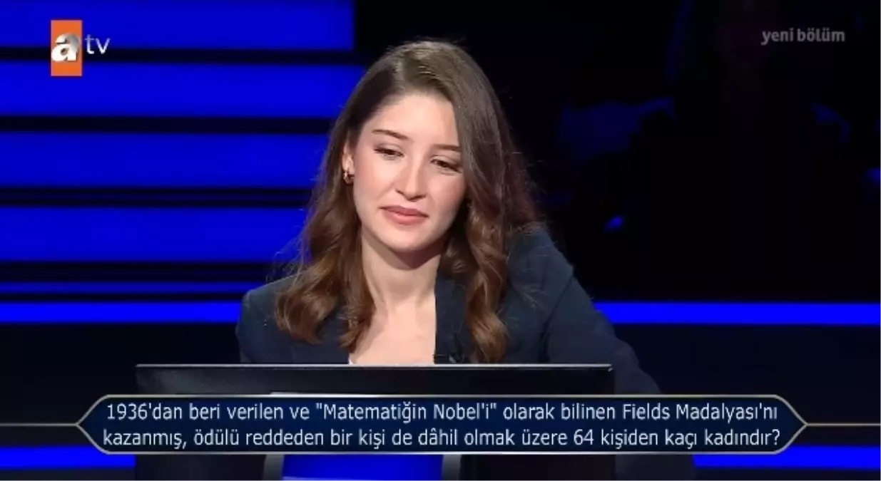 1936'dan beri verilen ve Matematiğin Nobeli olarak bilinen Fields Madalyasını kazanmış 64 kişiden kaçı kadındır?
