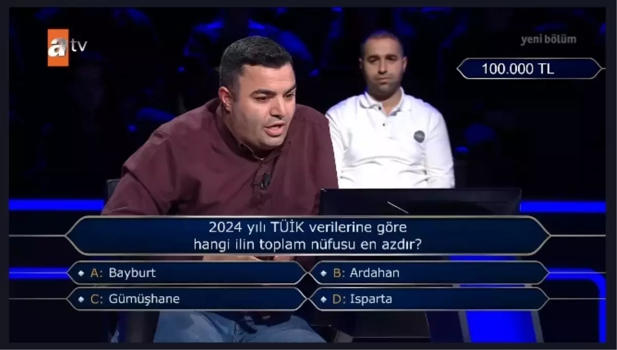 2024 yılı TÜİK verilerine göre hangi ilin toplam nüfusu en azdır?