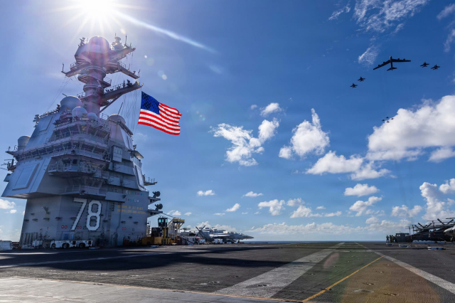 The most advanced aircraft carrier of the USA has reached the Caribbean Sea