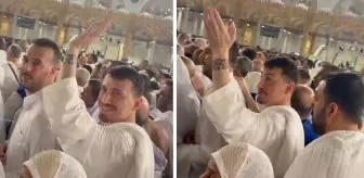 Mert Hakan Yandaş'ı umre ziyaretinde gören bir kişi yaptığıyla pes dedirtti