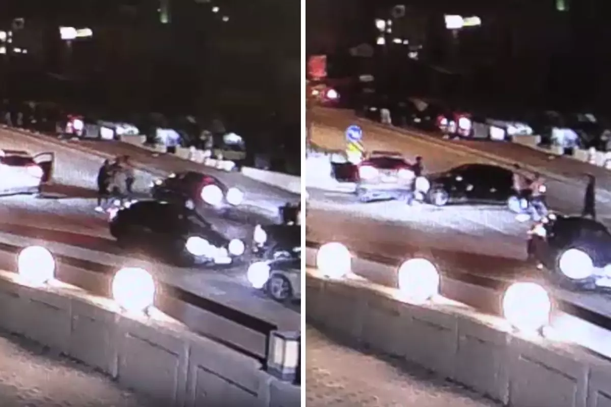 Trafikteki kavgayı ayırmak istedi, pişman oldu! O anlar kameralarda