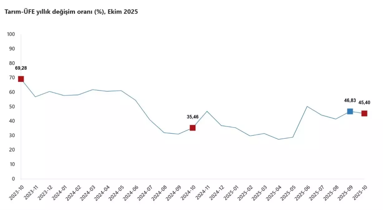 Ekim Ayında Tarım Ürünleri Üretici Fiyatlarında Artış