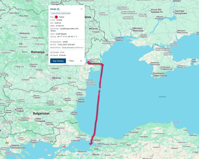 Drone attack on Turkish tanker ship in Ukraine