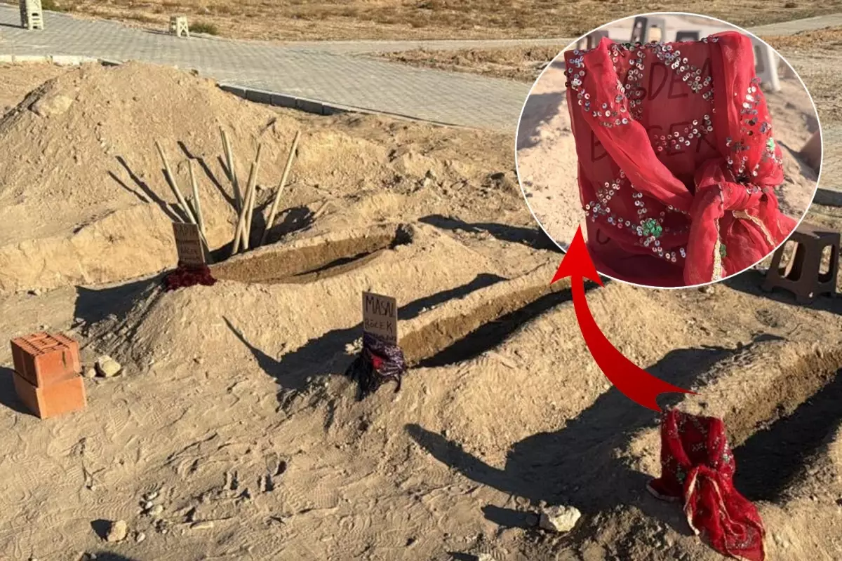 Yürekleri yakan görüntü! Mezar taşına sardılar