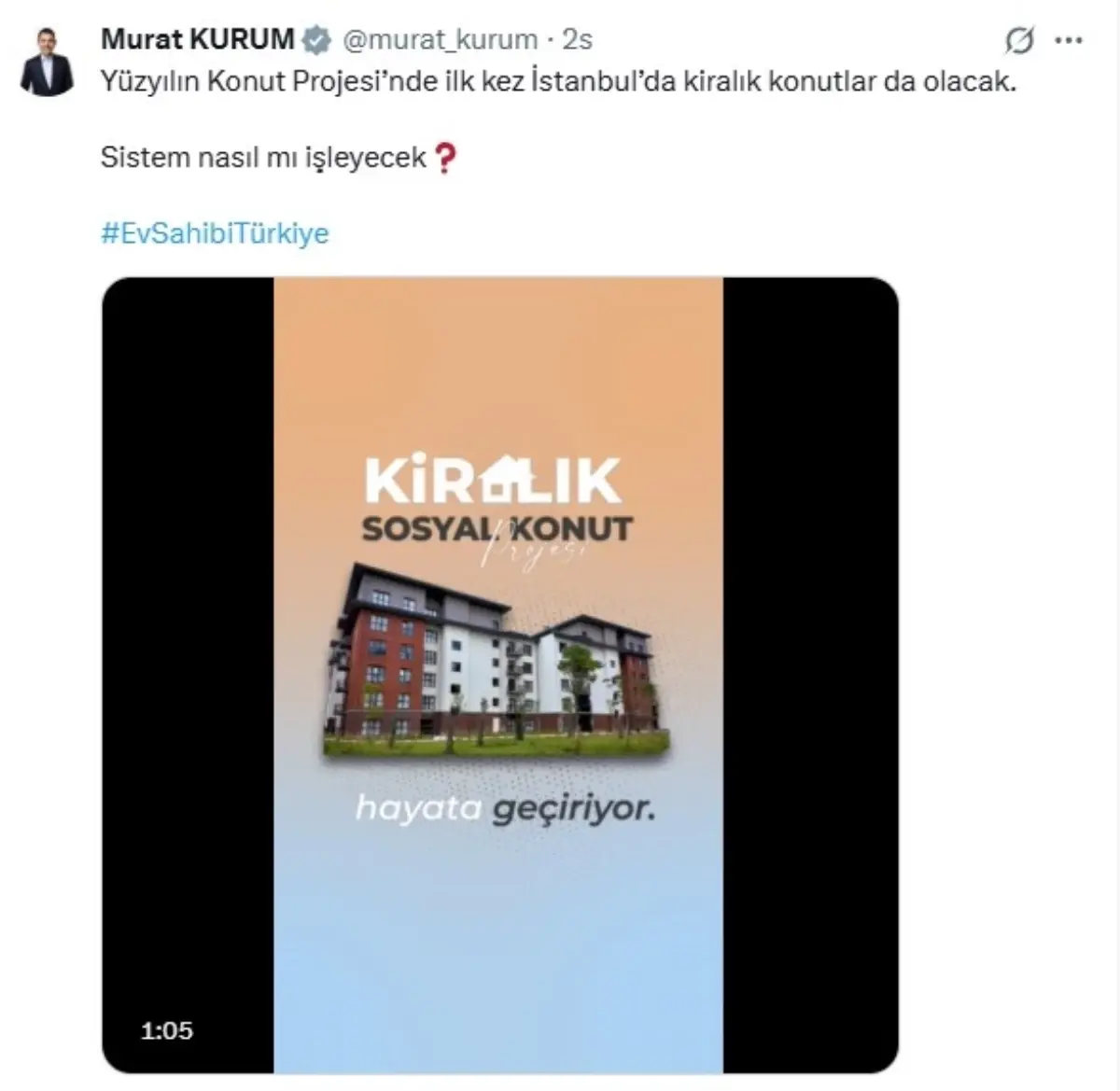 İstanbul'da 15 Bin Kiralık Sosyal Konut Projesi Başlıyor