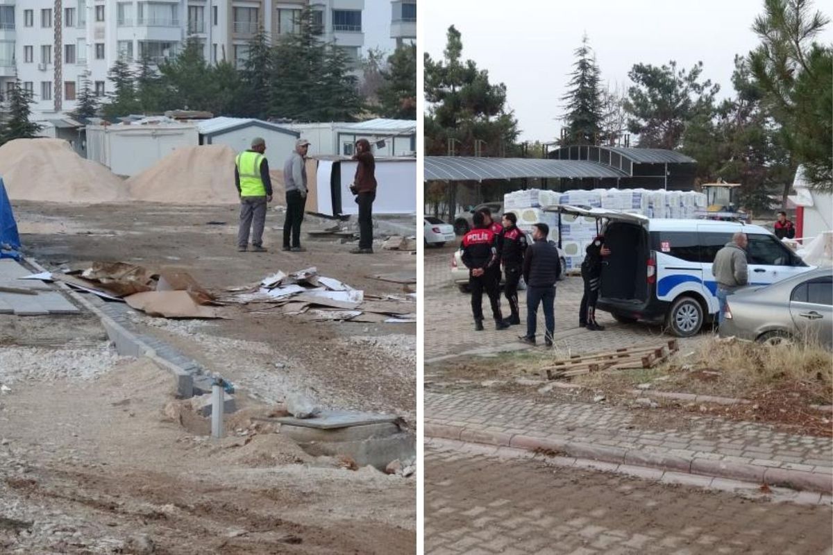 Şantiye savaş alanına döndü! İşçilerle, güvenlikler birbirine girdi