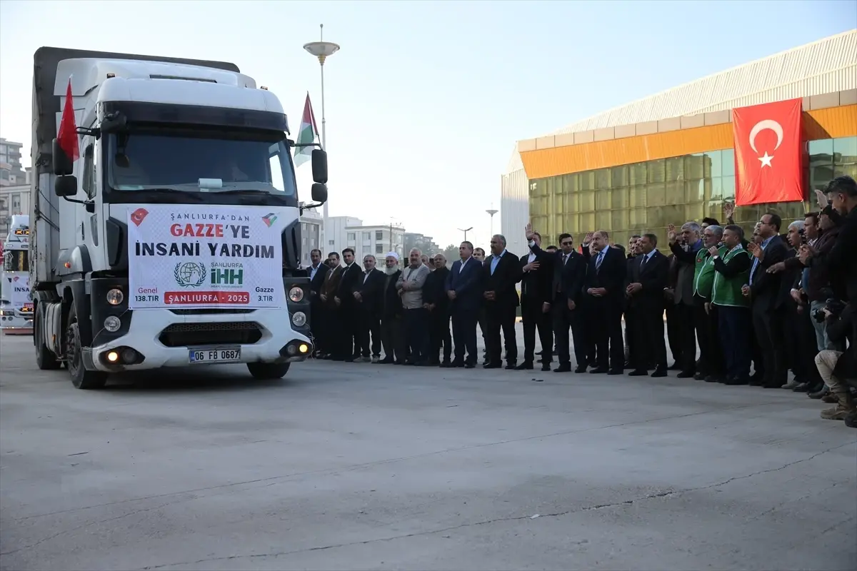 Şanlıurfa'dan Gazze'ye 4 Tır Gıda Yardımı Gönderildi