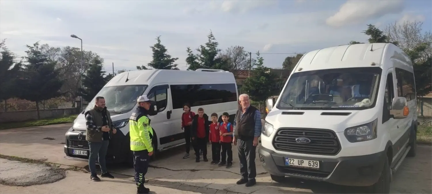 Edirne'de Okul Servisleri Denetlendi