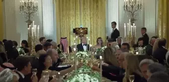 Beyaz Saray'da görkemli gece! Trump'ın yemeğinde sürpriz isimler yer aldı