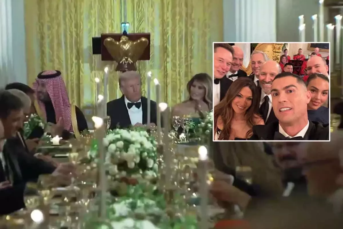 Beyaz Saray'da Ronaldo'ya sevgilisi eşlik etti: Tercih ettiği elbise göz kamaştırdı