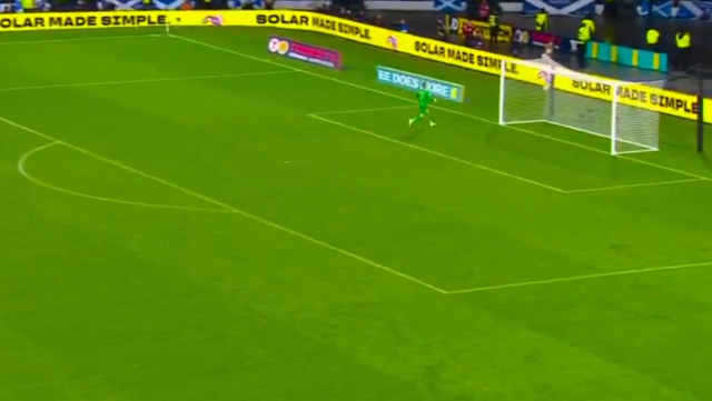 Historic victory from Scotland! Scored from midfield in the 90+9th minute, took them to the World Cup after 28 years