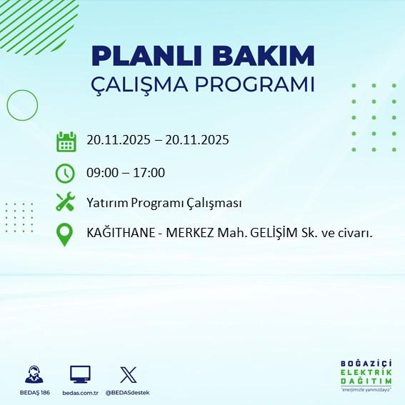 İstanbul planlı bakım çalışması hangi ilçelerde var, planlı bakım ne zaman bitecek?