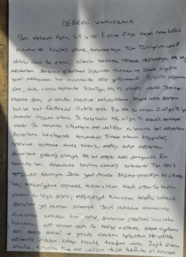 mehmet aydin cezaevinden mektup gonderdi 19270362 1511 m