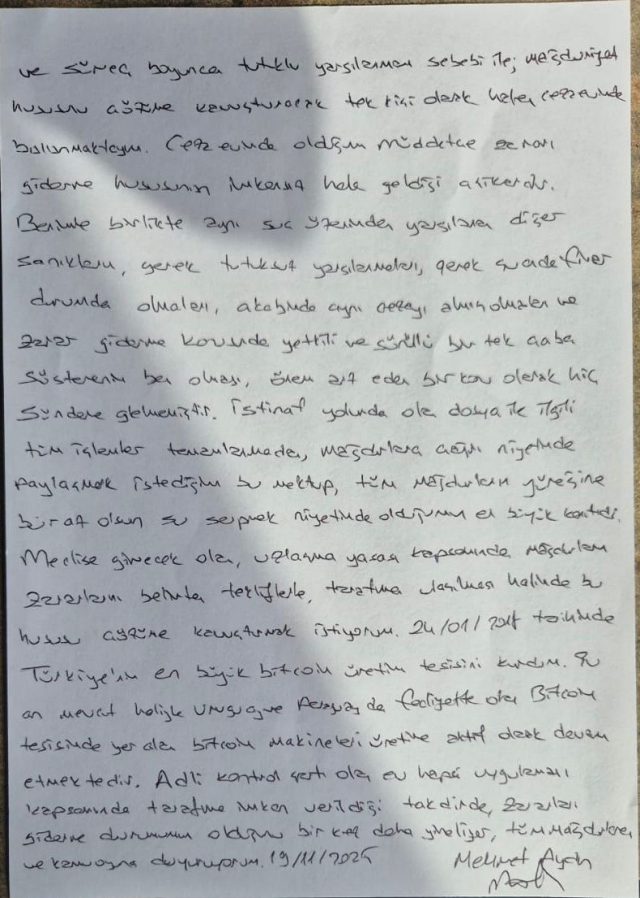mehmet aydin cezaevinden mektup gonderdi 19270362 289 m