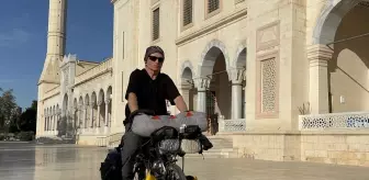 Bisikletli Umre Yolcusu Fahrettin Şener, Adana'da Mola Verdi
