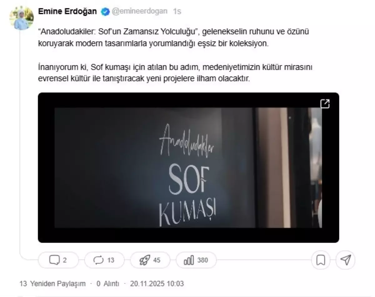 Emine Erdoğan'dan 'sergi' paylaşımı: Eşsiz bir koleksiyon