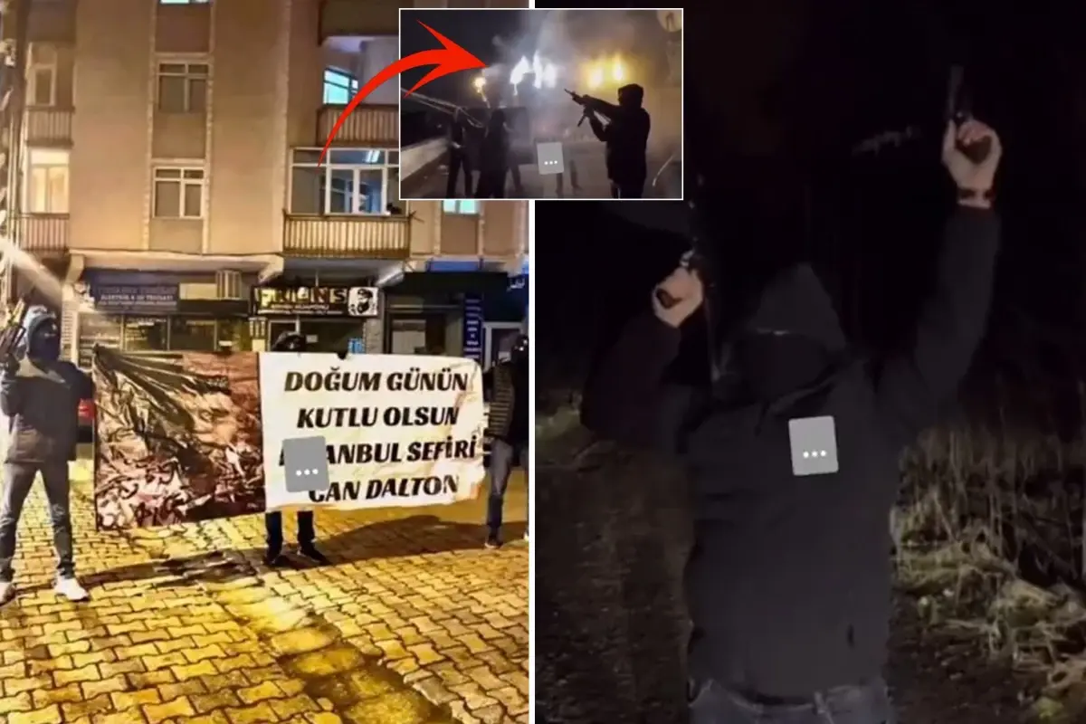 Görüntüler dehşet verici! Türkiye'ye korku salan çete liderinin doğum günü sokakta silahlarla kutlandı