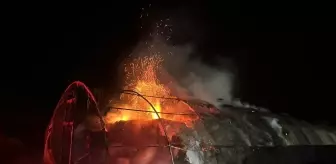 Konya'nın Kulu ilçesinde saman yangını söndürüldü