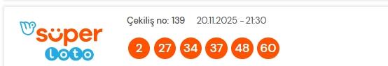 Süper Loto sonuçları açıklandı! 20 Kasım Cuma Süper Loto kazanan numaralar neler? Süper Loto sonuçlarına ne zaman, nereden bakılır?