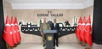 2. Kolordu Komutanı Tümgeneral Mehmet Özeren, Edirne Valisi Yunus Sezer'i Ziyaret Etti