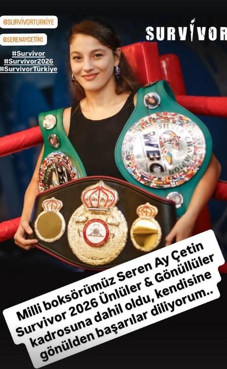 Acun Ilıcalı announced: National boxer Seren Ay Çetin in Survivor 2026