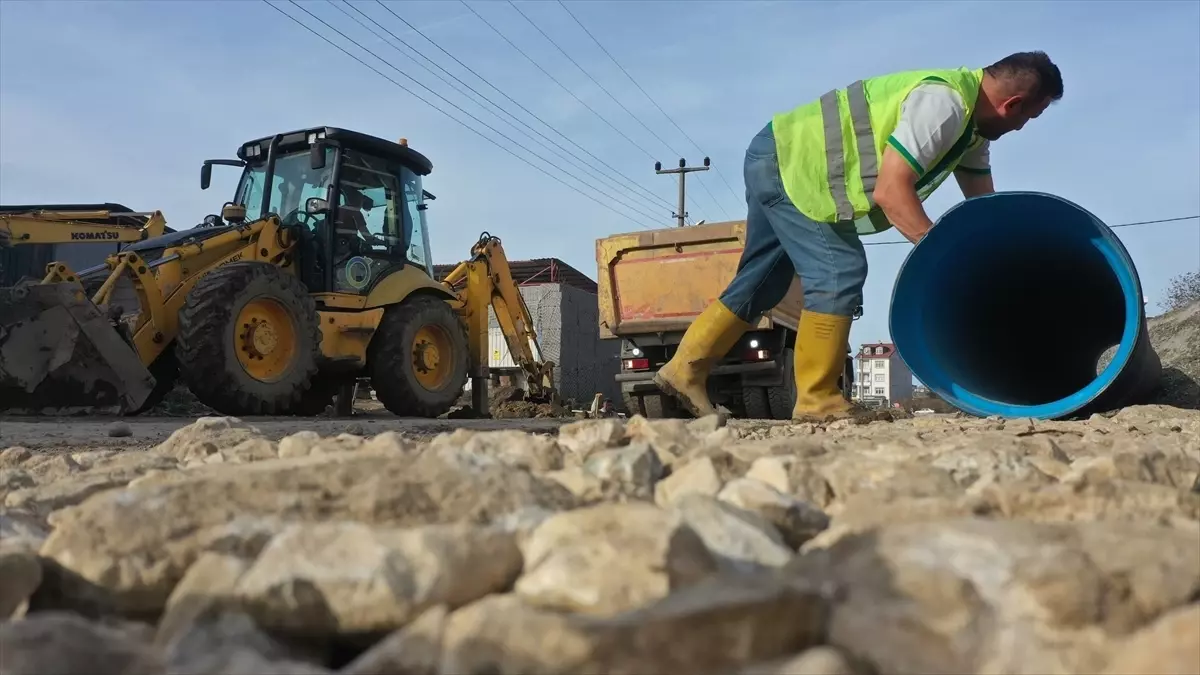 Ordu'da Yağmur Suyu Altyapı Çalışmaları Devam Ediyor