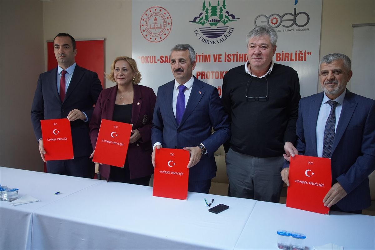 Edirne'de Meslek Liselerine İstihdam Garantili Protokol İmzalandı