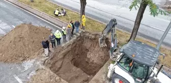 Kayseri'de Kartal Kavşağı Projesi için Atık Su Deplase Çalışmaları Başladı