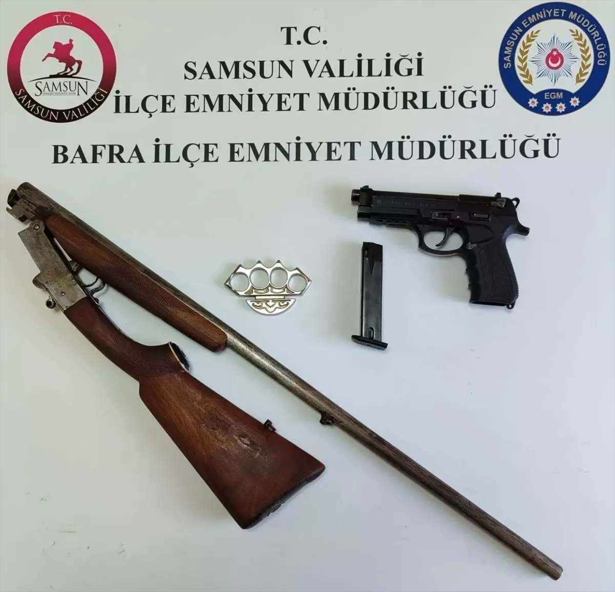 Bafra'da Silahla Havaya Ateş Açan Zanlı Yakalandı