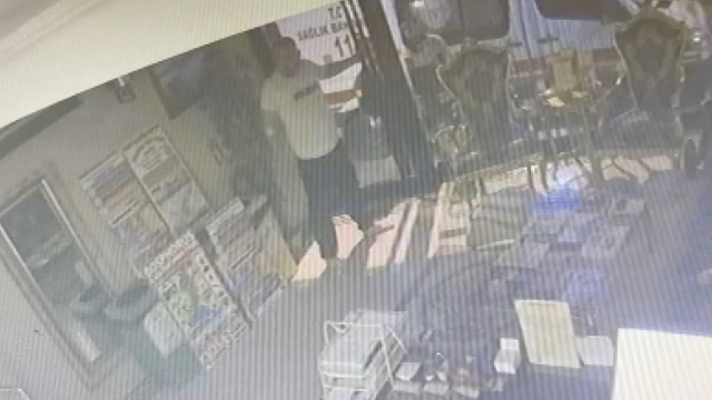 Moments captured on camera as the person performing the fumigation entered the hotel during the poisoning tragedy