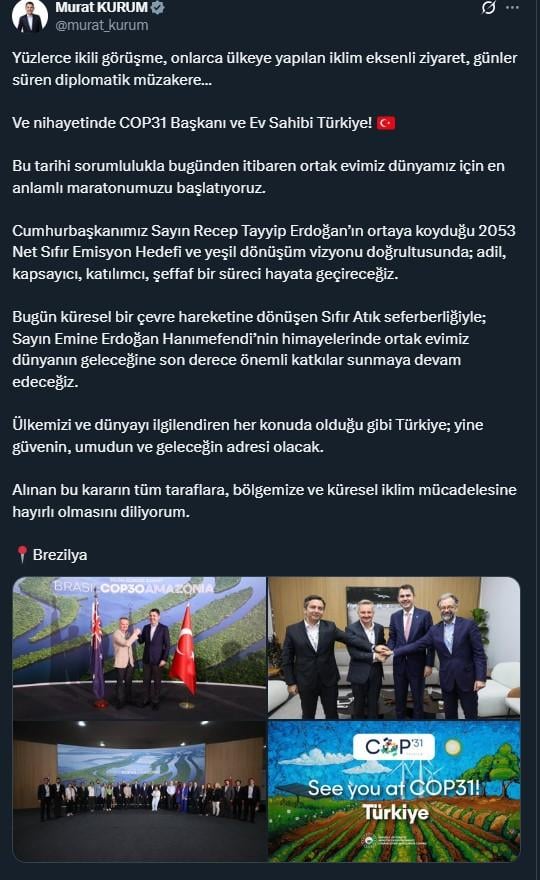 196 country leaders will come to Turkey for the climate summit