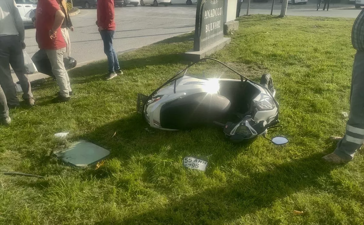 Samsun'da Motosiklet-Cip Kazasında İki Kişi Yaralandı