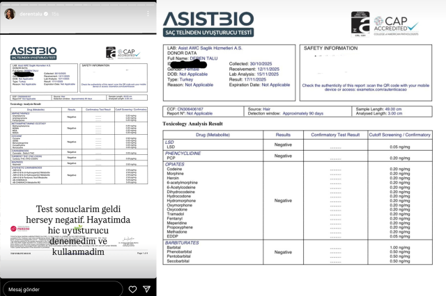 Deren Talu, who tested positive, underwent a new test! Here are the results