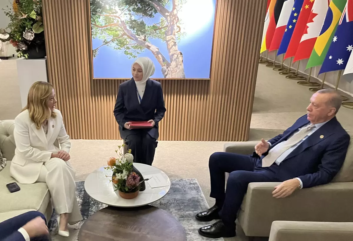 Cumhurbaşkanı Erdoğan, İtalya Başbakanı Meloni'yi kabul etti