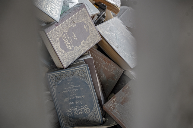 Collection of treasures found in the rubble of Gaza