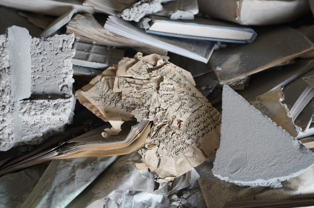 Collection of treasures found in the rubble of Gaza