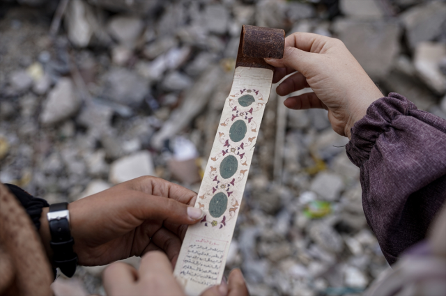 Collection of treasures found in the rubble of Gaza