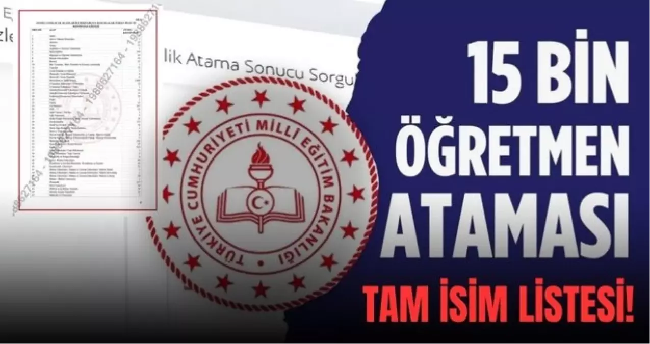 15 bin öğretmen ataması TAM İSİM LİSTESİ! MEB sözleşmeli öğretmen atama sonuçları!