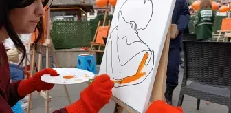 Amasya'da Kadına Yönelik Şiddete Karşı 'Turuncu Tuval' Etkinliği