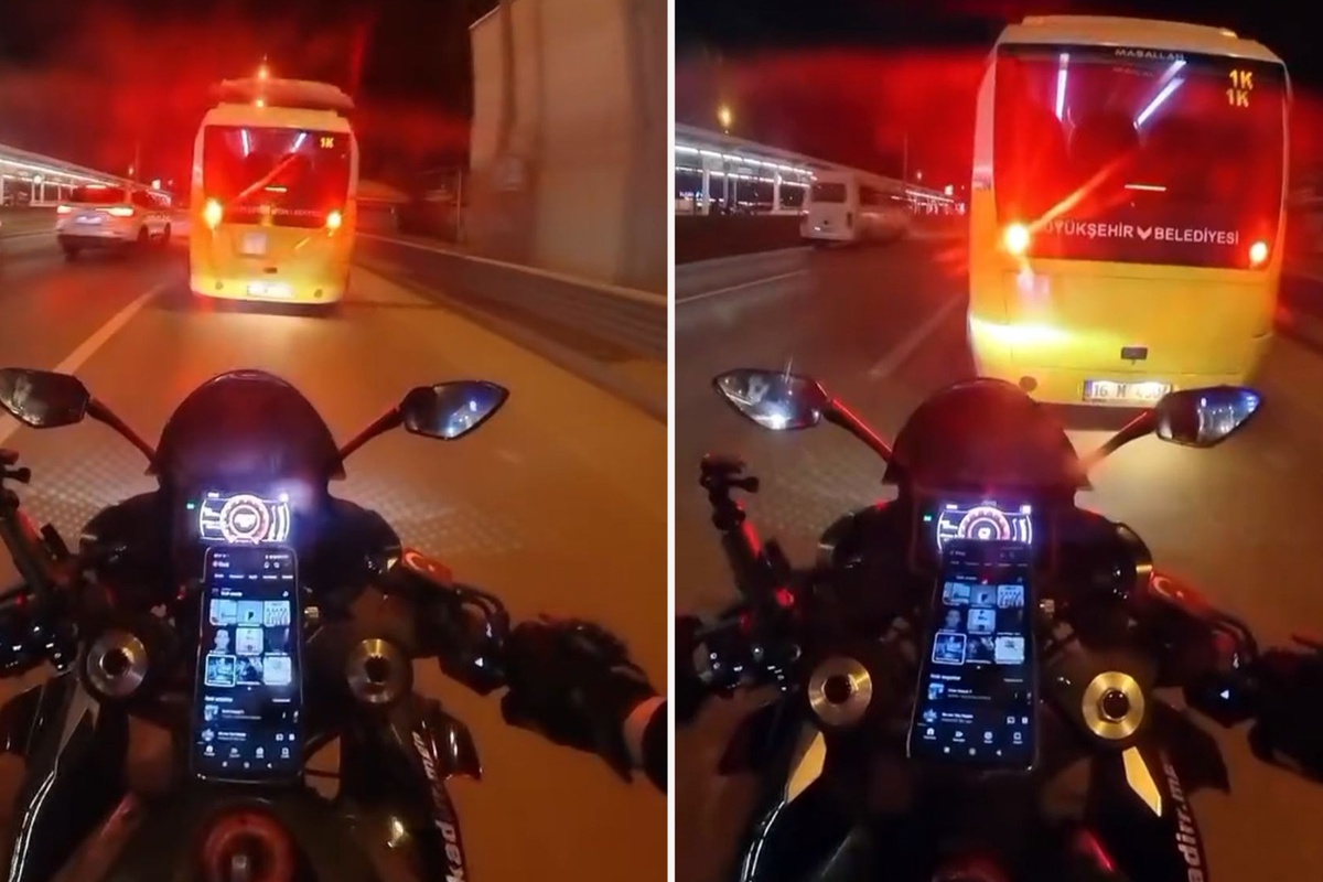 'Allahım sana geliyorum' diyen motosikletlinin kaza yaptığı anlar kamerada
