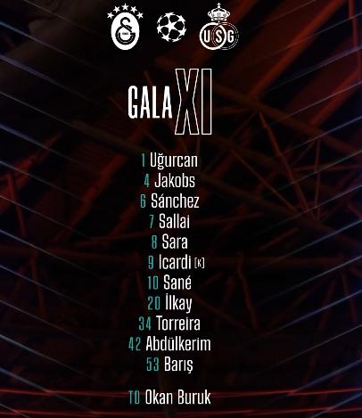 Galatasaray Union SG yedeklerde kim var, GS yedekleri kim?