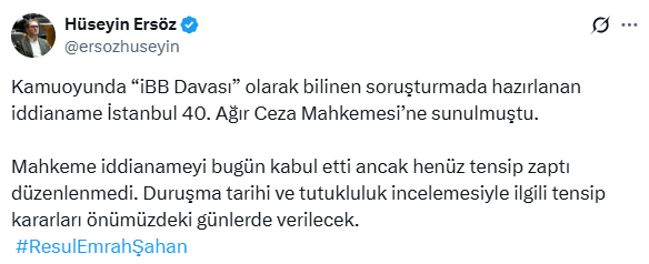 The indictment requesting up to 2,352 years in prison for İmamoğlu has been accepted