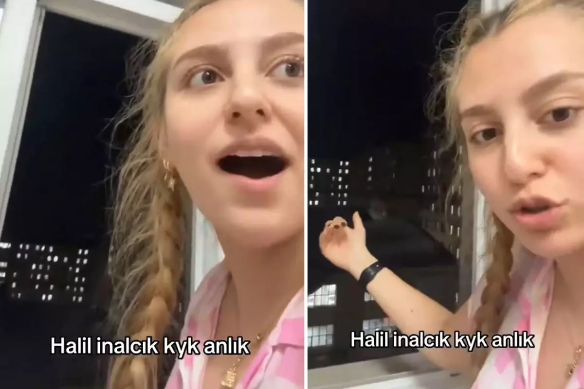 Kız öğrenci, karşılarındaki erkek yurdunda yapılanlara isyan etti