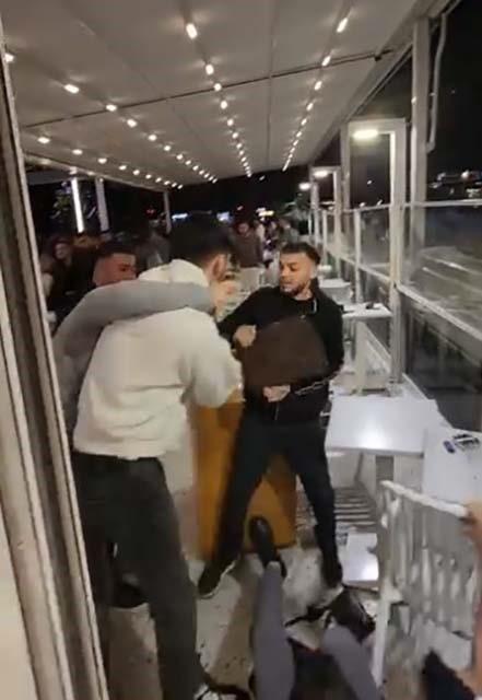 Fight Between Young People in a Café in Mersin