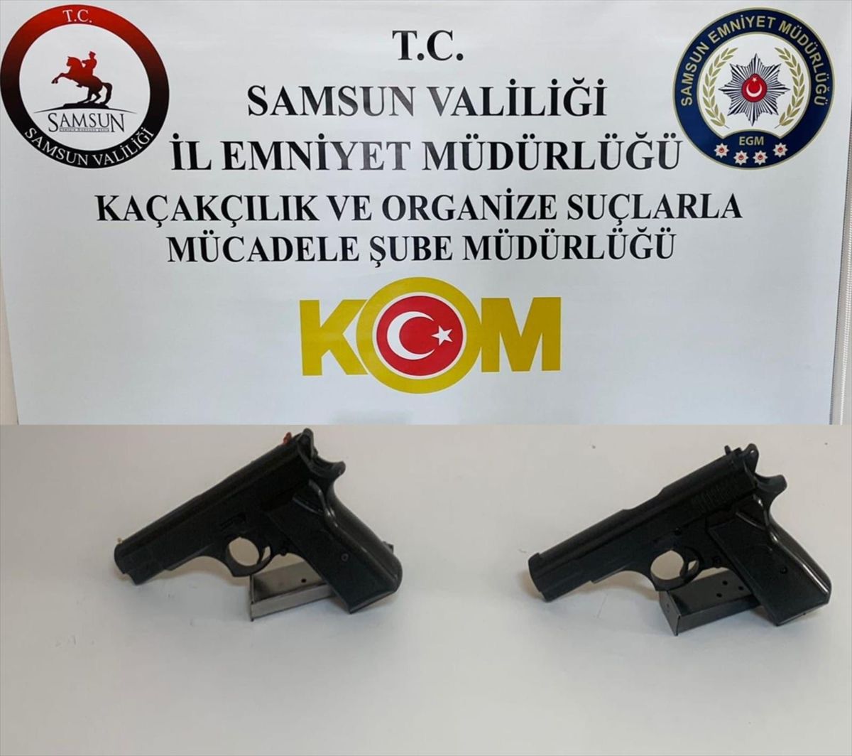 Samsun'da Ruhsatsız İki Tabanca Ele Geçirildi